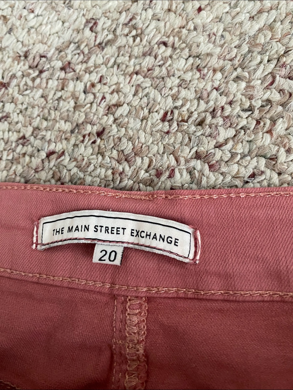 Main Street Exchange Retired Leah Rose Salmon Denim Pencil Skirt - Picture 2 of 4